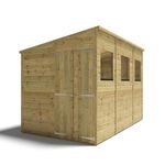 Project Timber Pressure Treated Hobbyist Tall Pent Garden Shed Doors in Gable