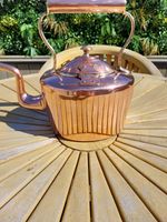 Victorian Copper Kettle 8pt. Exceptional Unused Hinged lid Copper Kettle