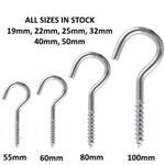Screw In Hooks steel small large extra large Heavy Duty wall hanger