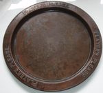 PLAYERS PLEASE COPPER DRINKS TRAY APPROX 12" DIAMETER