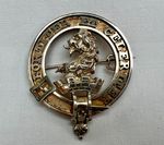 Fine Sterling Silver Fortiter Et Celeriter Clan Badge with Swedish Hallmarks.