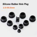 Silicone Rubber Blanking Seal Bung Pipe Black Snap-On Hole Plug 2.5mm-50.6mm