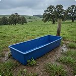 Plastic Feeding Trough Open Top Animal Watering Bin Large Capacity