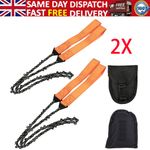 2*Survival Chain Saw Chainsaws Emergency Camping Hiking Pocket Hand Tool Outdoor