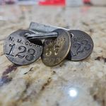 3 Vintage Tool Check Out Tag Token Brass 