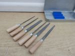 HASE 6PCE 4" NEEDLE FILE SET HAND FLAT SQUARE HALF & ROUND + METAL TIN 78004749
