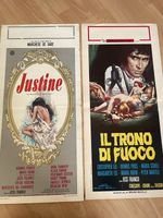 2 Jess Franco Film Poster Original Locandina Erotic Sex Justine Christopher Lee