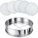 Stainless Steel Garden Potting Bonsai Compost Soil Sieve With 5 Filter Fine Mesh