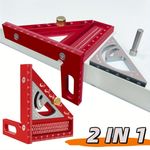 2-in-1 Upgraded 3D Carpenter Multi-Angle Square Protractor Triangle Angle Ruler