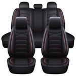 For Toyota Prius Auris Yaris Full Set PU Leather Car Seat Cover Black Red