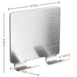 1/5 Stainless Steel Razor Holder Hooks | Self-Adhesive Wall Hook for Bathroom UK
