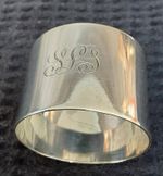 Antique Monogramed 1922 Sterling Silver Napkin Ring by Atkin Bros Sheffield.