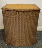 Lloyd Loom Lusty Laundry Hamper Wicker Rattan Basket with Lid - Z#1008