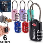 3 Digit Combination TSA Security Padlock Luggage Travel Suitcase Wire Locks