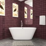 High Quality White Acrylic Bathtub 1500x700mm Modern Freestanding Double Ended