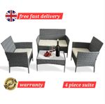 4 Piece Outdoor Rattan Garden Furniture Table Chairs Sofa Set Conservatory Patio