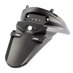 Rear Mudguard/Numberplate Bracket Mud Flap Painted Plastic Black Bolt-on MGB094