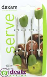 Dexam Olive Fork Cocktail Pickle Set of 4