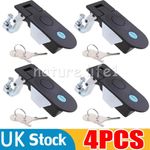 4X Compression Latch Lever Lock w/ Keys for Horsebox Trailers Locker Doors Boat