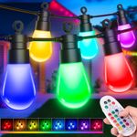 Light-Brightly Festoon Lights Outdoor Mains Powered - 69FT/21.1M Garden String …