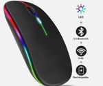 RGB LED Wireless Mouse Rechargeable Optical Silent Mice USB For PC Laptop UK