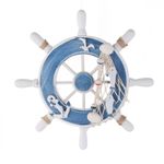 1 Pc wooden ship wheel Nordic Boat Steering Wheel Fishing Net Living