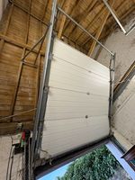 Syston Doors Grey Steel Sectional Electric Single Garage Door 7ft x 8ft DOW00054