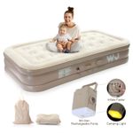 Single Air Bed Inflatable Camping Air Mattress Built-in Electric Pump High Raise
