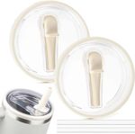 Tumbler Flip Straw Lid Replacement fit for Stanley Quencher 2 Pack 40 oz