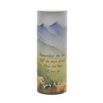 Scatter Ashes Container Tube Urn Mountain Landscape Memorial Miss Me 33cm