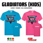 BOYS GIRLS GLADIATORS SHORT SLEEVE 100% COTTON KIDS T-SHIRT TOPS T SHIRT TEE