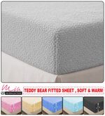 Teddy Fleece Fitted Sheet Extra Deep Cosy Warm Luxury Bed Sheet Double King Size