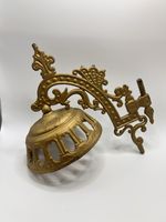 Antique Cast Iron Swing Arm Wall Sconce Lamp Holder P 1881 Originally Black