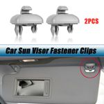 2x Sun Visor Clips Gray For Audi A1 A3 A4 A5 A7 Q3 Q5 B6 B7 B8 S4 S5 8E0857561