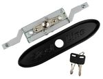 Steel Line Garage Door Lock Roller Shutter Lock c/w Black & 2 Keys