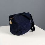 Gianni Versace Vintage Bag Blue Canvas Metal Italy 1990s Original