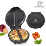 SUPERLEX 750W Omelette Maker Electric Non-Stick Deep Fill Dual Egg Cooker Pan UK