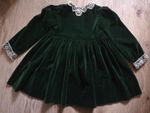 Antique Extremely Rare Handmade Velvet & Silk Girls Dolls Dress
