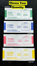 Money Bands for UK GBP New Notes £5 £10 £20 £50 - CHOOSE YOUR SELECTION