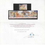 Rare 1987 Australia Post Manager Gift Folder Christmas Stamps Carols by Candle