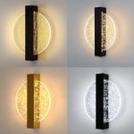 LED Wall Light 3 Color Lighting Modern Bedroom Hallway Stairs Round Sconce Lamp 