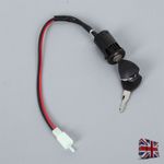 Ignition Barrel Switch 2 Wire For Electric E Scooter Bike Lock + Key Replacement