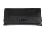 Zippo Tobacco Pouch Black Nappa Leather Rolling Wallet Magnetic Case 2006058
