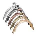 5 Color Metal Purse Frames, 10Pcs 3.3" Kiss Lock Clasp Frame for Coin Purse DIY