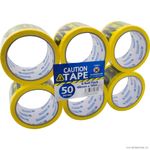 NEW PACK OF 6 ROLLS PVC CAUTION TAPE BARRIER 48MM X 50M HAZARD WARNING DANGEROUS