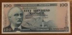 Iceland Banknote, 100 Kronur, Dated 1961. Pick 44. sign 43. Unc. 