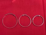  3 Silver baby’s bangles,  all solid silver , nice pattern on each . 