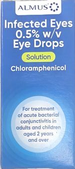 Chloramphenicol Eye Drops 0.5% 10ml For Bacterial Conjunctivitis BRANDS MAY VARY