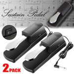 2X Universal Sustain Foot Pedal -Piano Style Action for Keyboards, Digital Piano