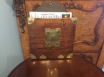 A BEAUTIFUL ANTIQUE ARTS & CRAFTS MAGAZINE / NEWSPAPER WALL RACK, CIRCA-1890.